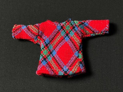 Palitoy Pippa 1. Ausgabe Britt Oberteil Schottenkaro Pullover rot grün blau Passform 6'' Puppe
