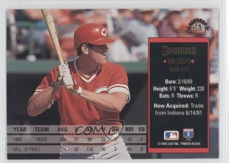1994 Donruss Tim Costo #561 - Image 2 of 2