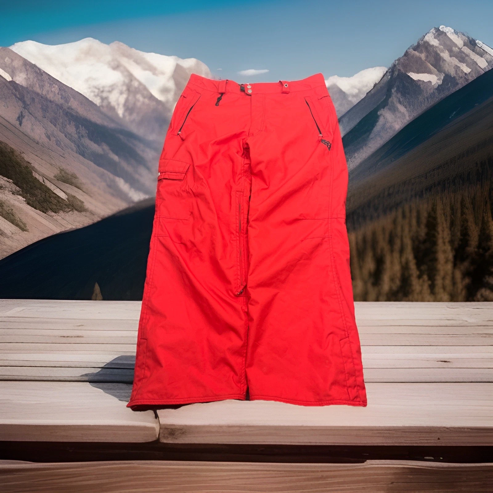 686 Snow Pants Mens Large L Red Mannual Standard Snowboard Ski Waterproof Boot