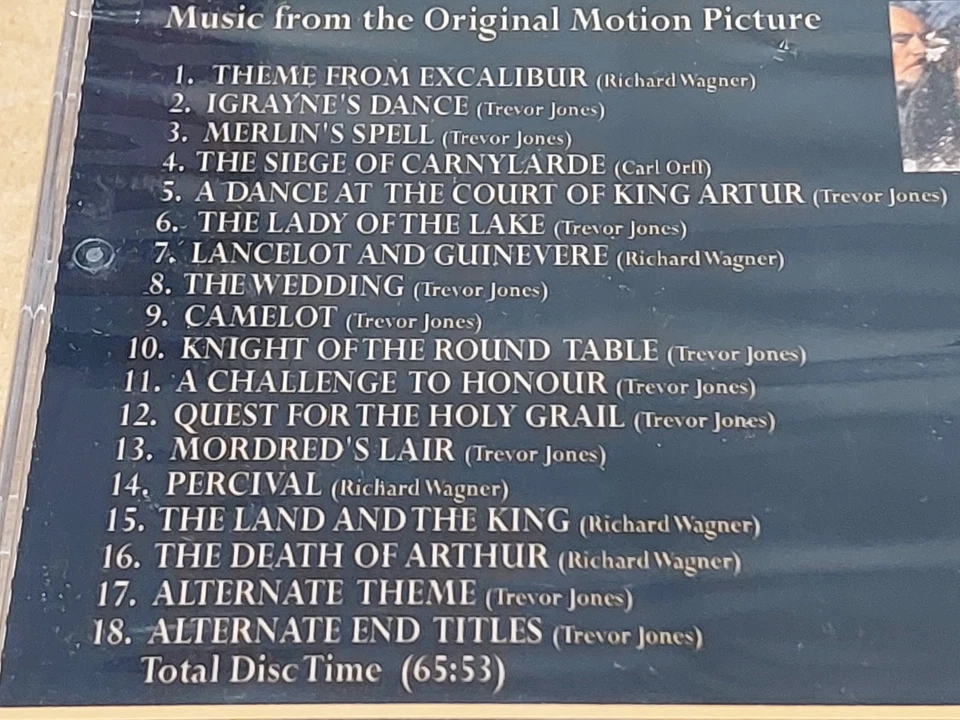 Excalibur Original Motion Picture Soundtrack CD Trevor Jones Richard Wagner - Image 4 of 4