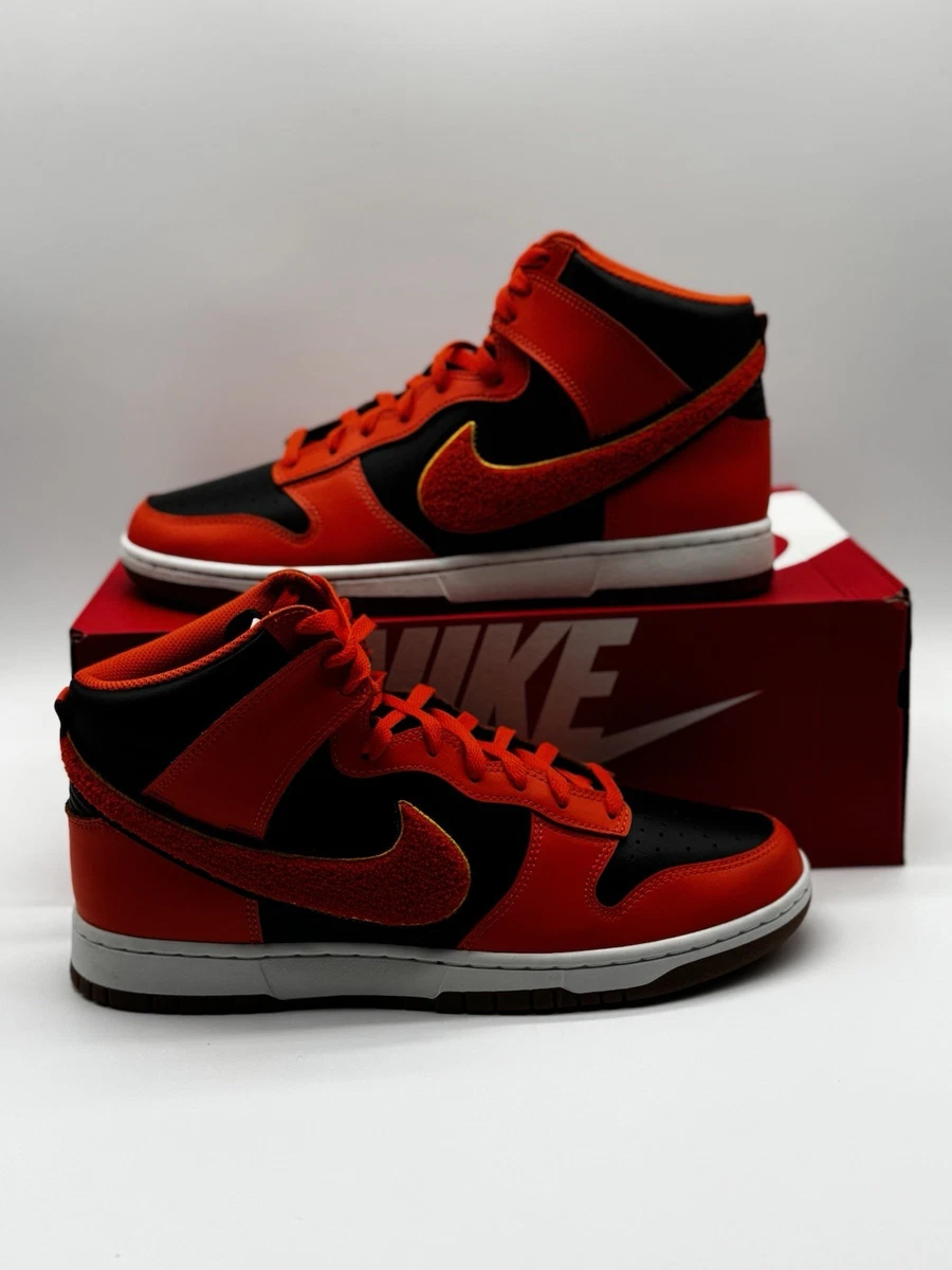 Nike Dunk High Chenille Swoosh - Safety Orange for Sale