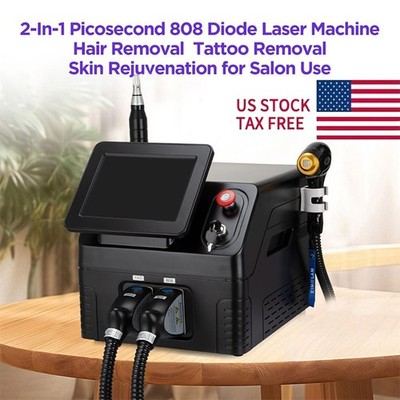 2IN1 808nm Diode Laser Hair Removal Pico NG YAG Laser Tattoo Beauty Machine
