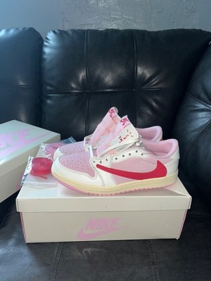 TRAVIS SCOTT X JORDAN 1 RETRO LOW OG 'SAIL TROPICAL PINK' - BRAND NEW - SIZE 8.5