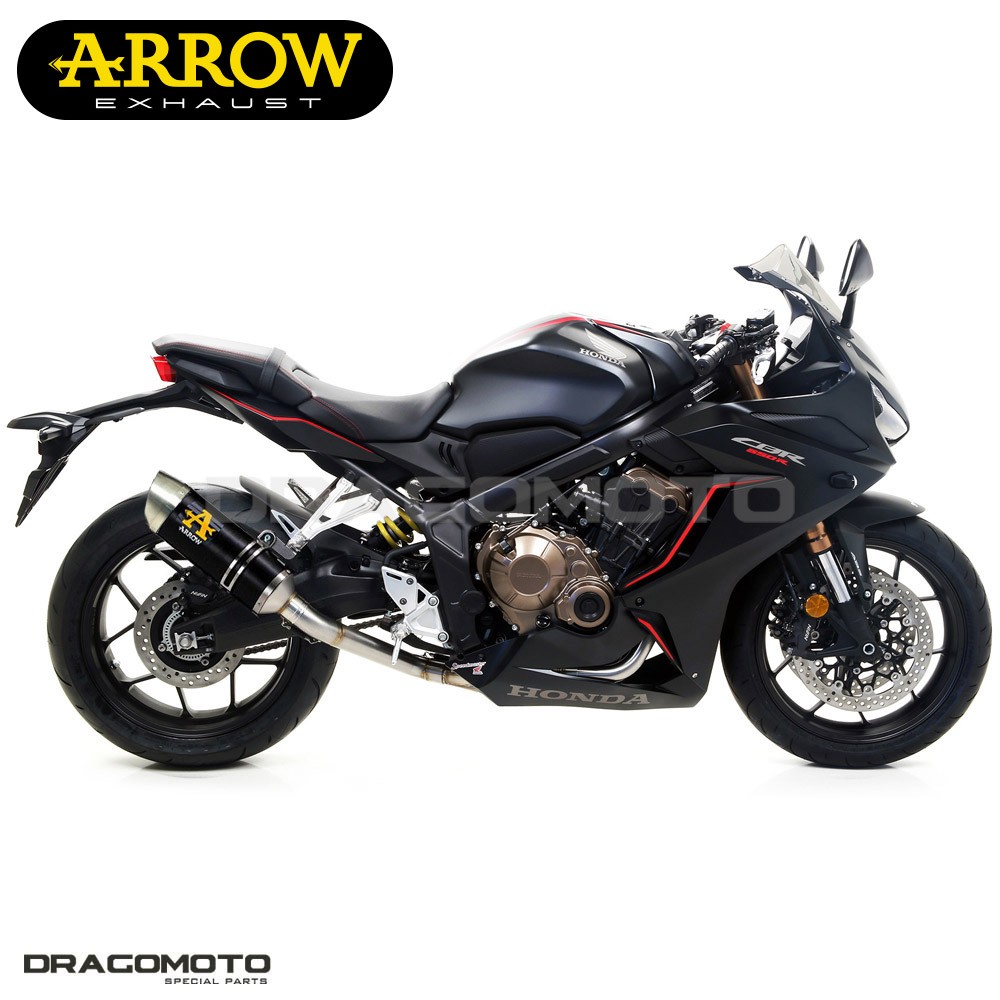 Silencieux ARROW Thunder CB 650 R en aluminium noir allégé