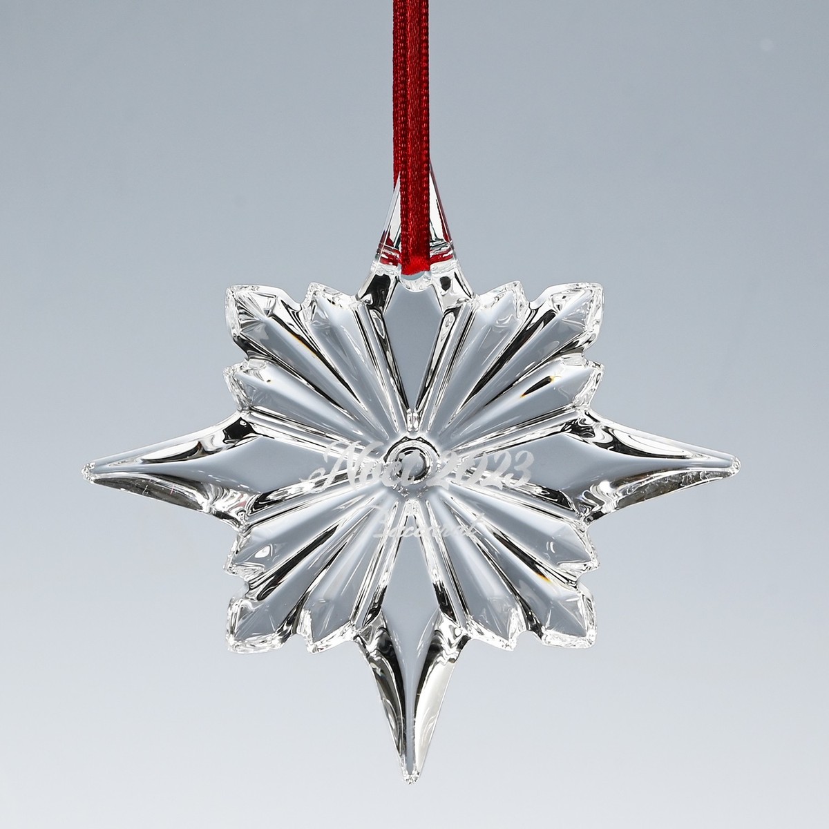 Baccarat Crystal Clear Snowflake Christmas Holiday Ornament Noel