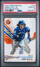 2024 Topps Pristine Bobby Witt Jr Pristine Orange Refractor 6/25 PSA 10 Gem Mint