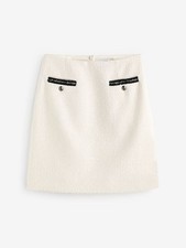 L.K.Bennett Charlie Tweed RecycledCotton Trim Mini Skirt Sz6 Old Money Lux