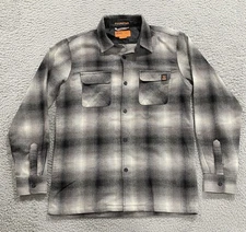 Fourstar Anti Hero Tony Trujillo Shirt Mens Medium Black Gray Plaid Wool Flannel