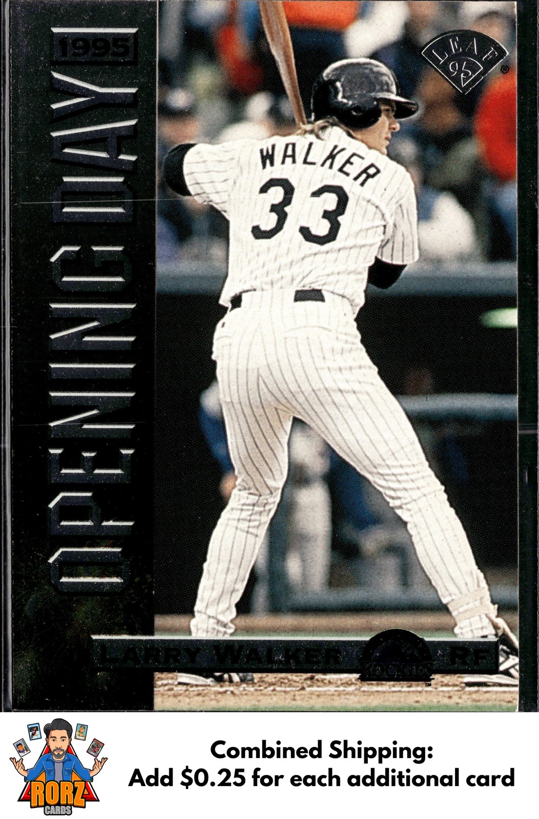 Larry Walker 1995 Leaf #8 Opening Day Colorado Rockies