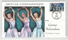 2004 COLLINS HANDPAINTED AMERICAN CHOREOGRAPHERS GEORGE BALANCHINE DANCE