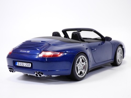 Occasion sans boite PORSCHE 911 - 997 CARRERA 4S cabriolet bleu 1/18 - Imagen 2 de 6