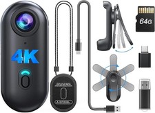 BOBLOV HD 4K Portable Police wearable Cam Mini Body Camera w/ Audio Record 64GB