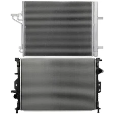 Radiator + AC Condenser Cooling Kit Aluminum For 2015-2018 Ford Focus