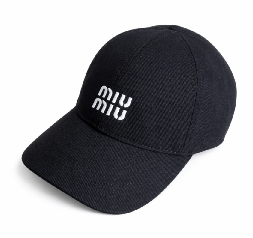MIU MIU ブラック キャップ S Miu Miu Embroidered Logo Drawstring Baseball Cap No Box New | eBay