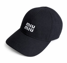 Miu Miu Embroidered Logo Drawstring Baseball Cap No Box New