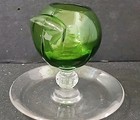 Vintage Very Rare Cambridge Glass Forest Green 3.5" Tall Cigarette Holder — photo 2