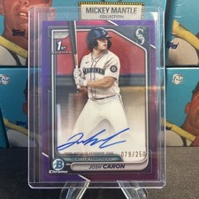 2024 Bowman Draft Josh Caron #CPA-JCA Chrome Auto Purple Refractor /250 1st