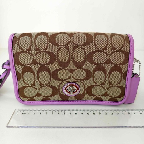 COACH Legacy Penny Signature Jacquard Canvas Pebbled Leather shoulder bag Small - Picture 21 of 21