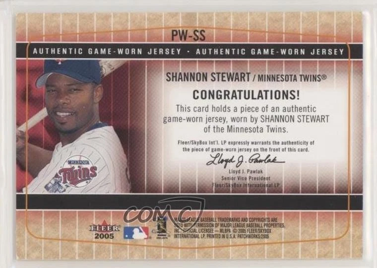 2005 Fleer Patchworks Patchworks Jerseys Shannon Stewart #PW-SS - Image 2 of 2