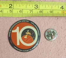 Mars Reconnaissance Orbiter MRO 10th Anniversary Pin NASA JPL Jet Propulsion