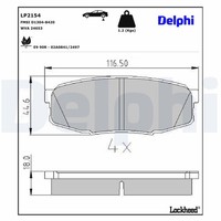 Delphi Bremsbelagsatz Scheibenbremse LP2154 FüR Land 200 Cruiser Toyota Tundra