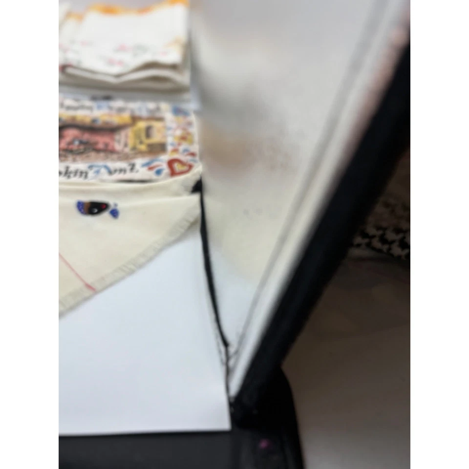 Lote de 2 juegos de fundas de almohada bordadas vintage pañuelos toallero de cocina bache Foto 4 de 4