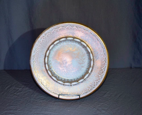 Vintage Stangl Pottery Granada Gold Iridescent Large 10" Serving Bowl