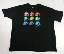 Taco Bell Employee V-Neck Black T-Shirt Men's Large Restaurant Logo Fast Food