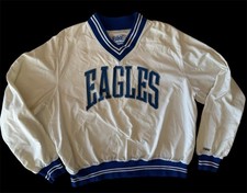 Vintage BIKE Made in USA Eagles Pullover Windbreaker Jacket Mens Large white/blu