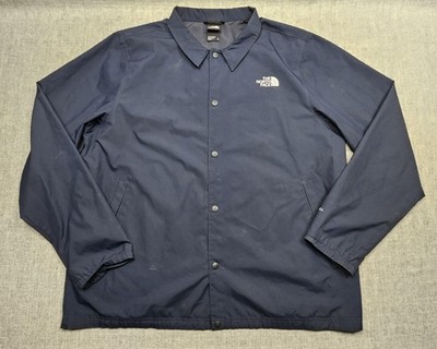 North Face WindWall Coaches Jacket Mens XL Navy Snap USA Flag Back