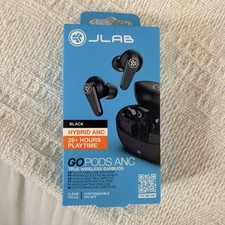 JLab GO Pop ANC In-Ear True Wireless Earbuds - Active Noise Cancelling - Black