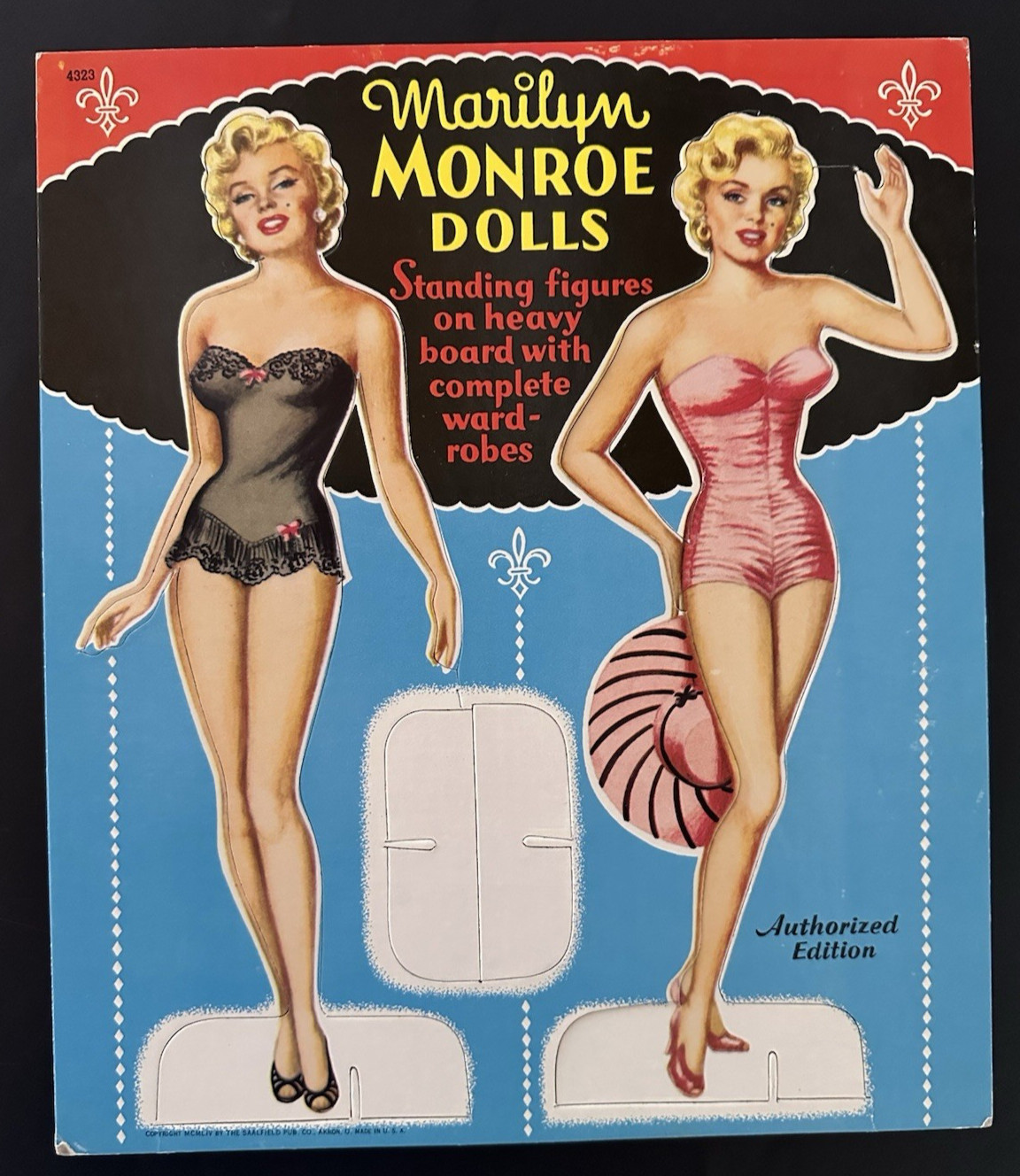 1954 Original Vintage Marilyn Monroe -Heavy Cardboard Dolls - UNCUT -Saalfield
