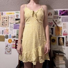 Vintage Yellow Floral Sundress From Japna, Best Fits XS/S