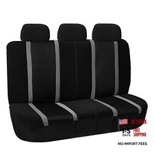 Sports Car Seat Cover Split Bench Automotive Seat Cover Fits Gray Rear Set