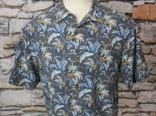 TOMMY BAHAMA New Men’s Hawaiian Camp Shirt Purple Floral All Silk Medium