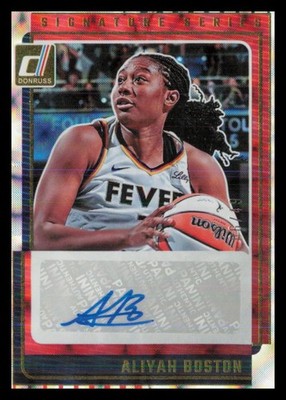 2025 Donruss WNBA Signature Series Holo Frame #13 Aliyah Boston Auto /49 Fever