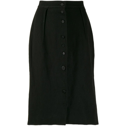 Lanvin, Lanvin A8349 Damen Rock Vintage 90s Wolle schwarz Size 40-fr