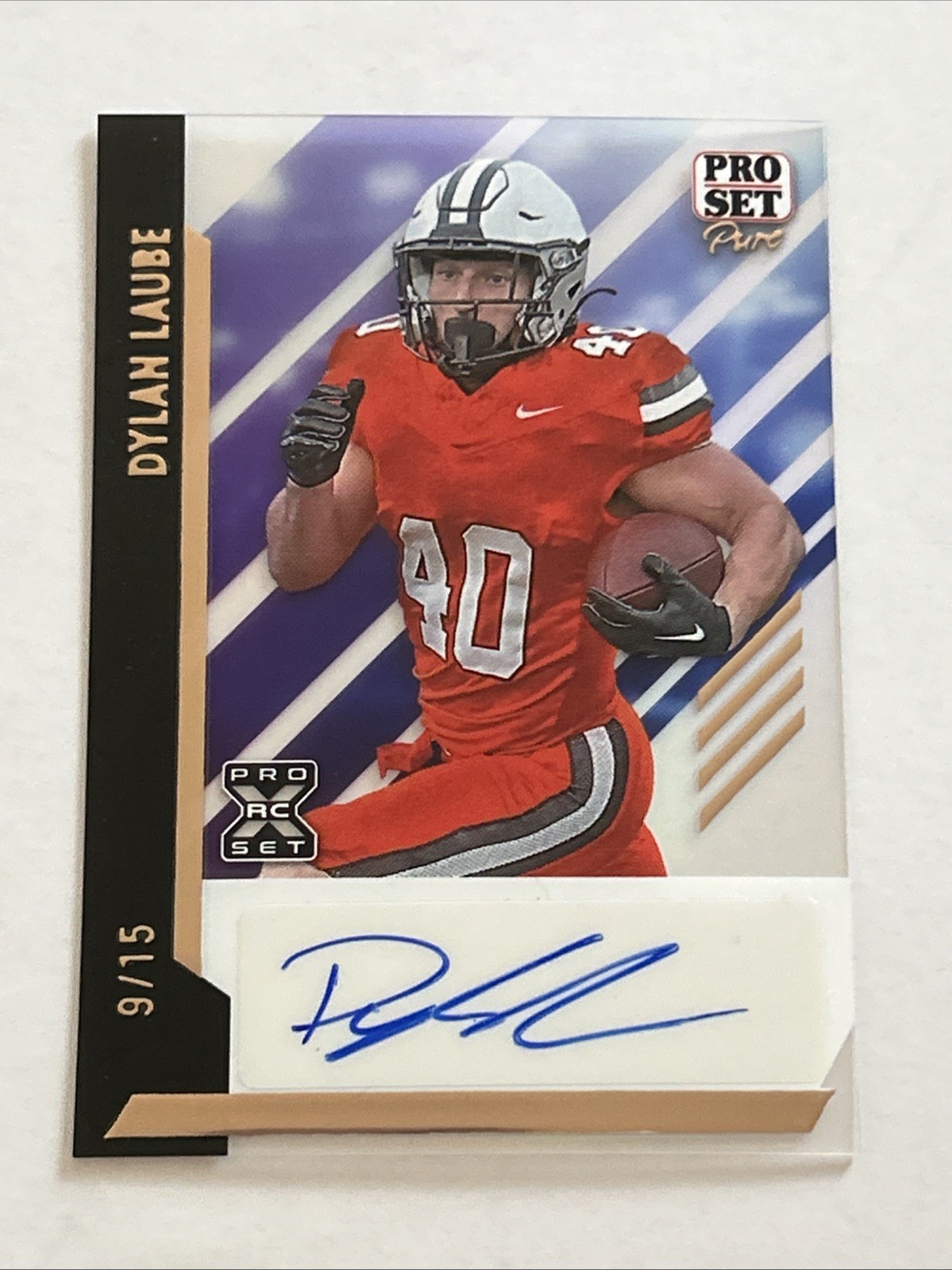 Dylan Laube Autograph Bronze Holo 9/15 2024 Leaf Pro Set Pure # BA-DJL2
