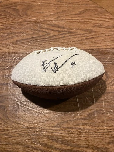 Brian Urlacher Autographed Football From An In Person Event.