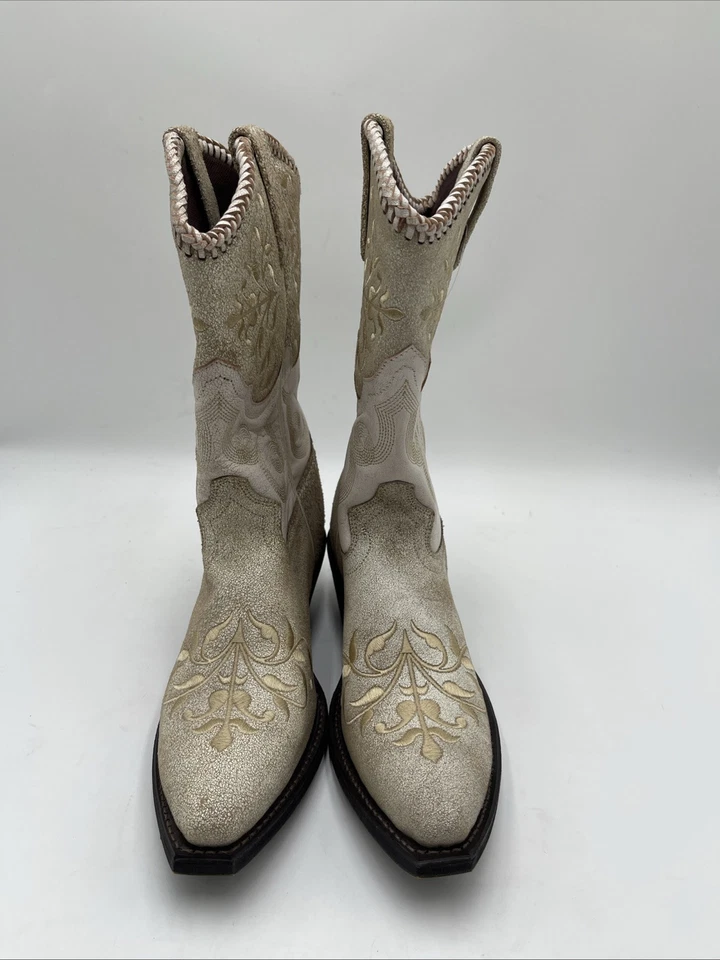 Laredo Women's Aretha Western Boots White/Gold Size 7.5M - Image 2 of 4