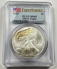 2014 $1 American Eagle PCGS MS69 FIRST STRIKE 1oz Silver .999 Fine Bullion Coin