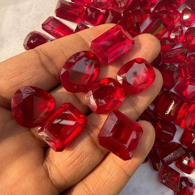 Natural Red Ruby Lot  90 Ct+ Mix Shape A+ Quality GIE Certified Loose Gemstones