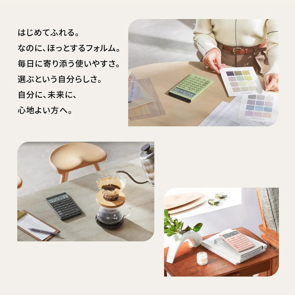 Casio Design calculator JT-200T 5 Colors Just Type 12 digits Blue Comfy JP NEW - Image 3 of 4