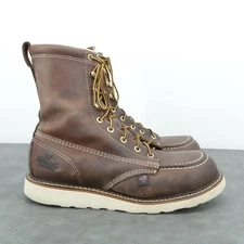 Thorogood Work Boots Mens 10.5D Brown Trail Crazyhorse Moc Wedge Safety Toe