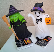 NON WORKING 5.5 " TALL WITCH GHOST FIGURINES HALLOWEEN DECORATIONS