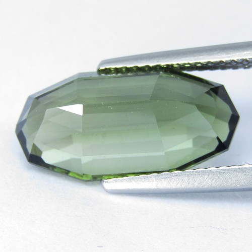 7.77Cts Genuine Natural Green Tourmaline 16.9x8.3 Oval Custom Cut Collection Gem - Picture 5 of 6