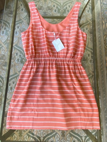 Joie Tank Dress Size L Y2K Vintage Blood Orange Silk Tunic $258 New Resort - Picture 10 of 10