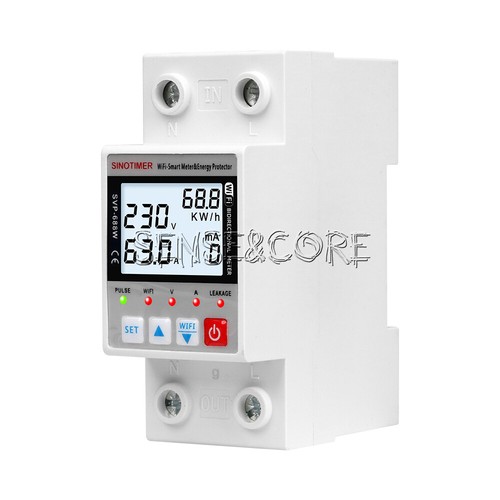 AC220V 63A Tuya Intelligent WIFI Over Voltage Current Protection Power Protector - Picture 2 of 11