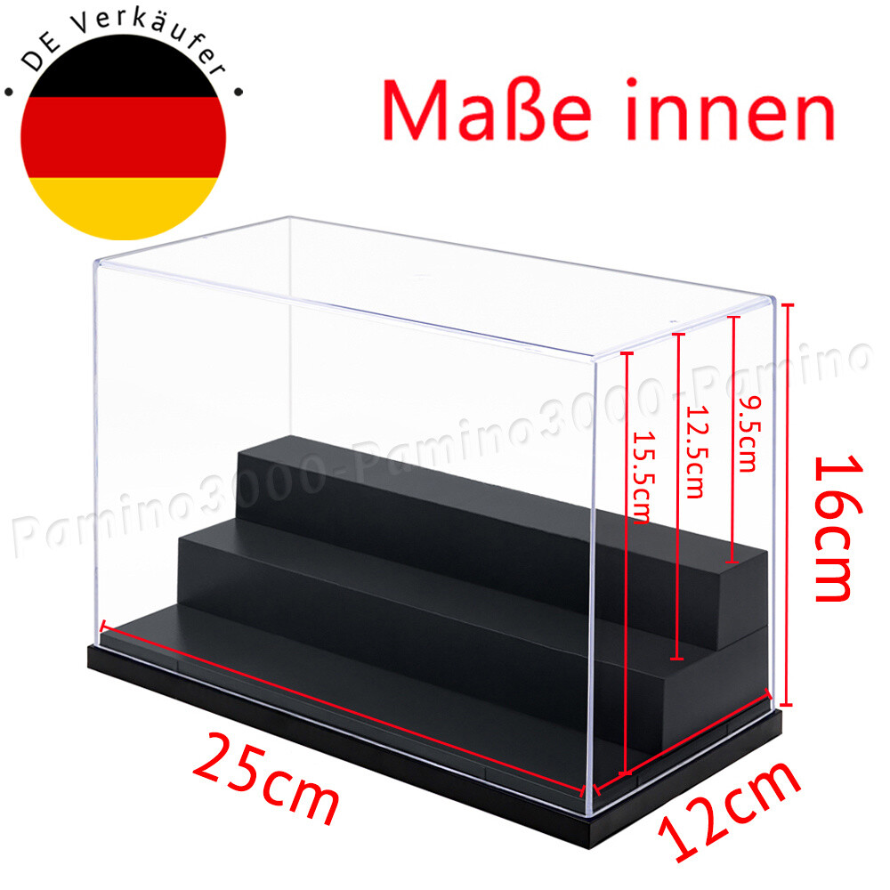DE Einzelvitrine 250x120x160mm Acryl Vitrine Plexiglas Display Case Schaukasten