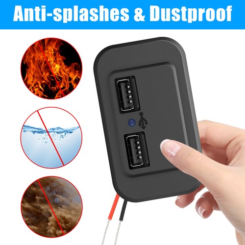 2 X 12V-24V 4.8A Dual USB Port Car Fast Charger Socket Power Outlet Waterproof - Photo 4 sur 8
